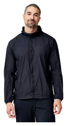 Chaqueta cortavientos Brooks Canopy Packable negra para hombre