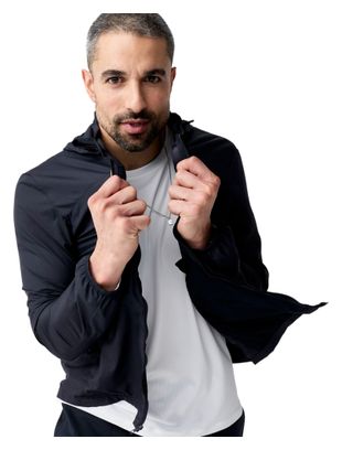 Chaqueta cortavientos Brooks Canopy Packable negra para hombre
