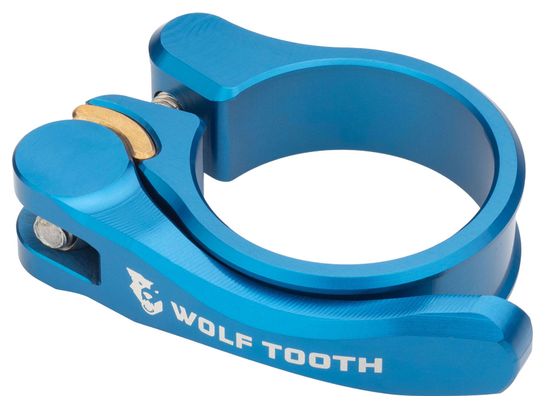 Collier de Selle à Serrage Rapide Wolf Tooth Seatpost Clamp Quick Release Bleu