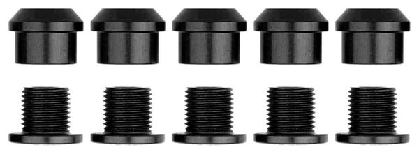 Tuercas y tornillos de plato Alugear para monoplato 5 piezas Negro