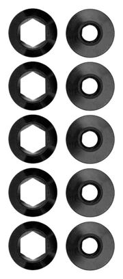 Tuercas y tornillos de plato Alugear para monoplato 5 piezas Negro