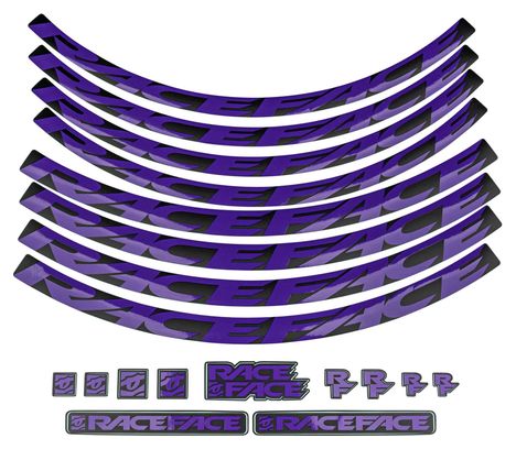 Race Face Wielen Kit Stickers Paars
