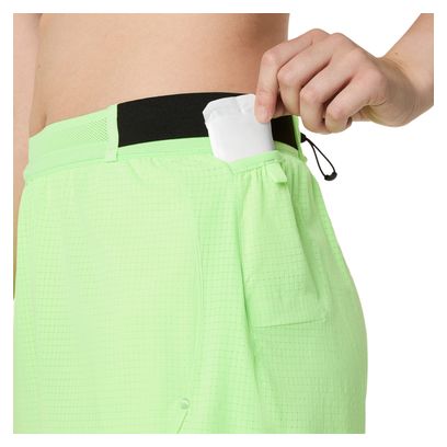 Short Splité Asics Metarun Vert Femme