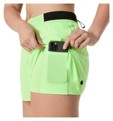 Short Splité Asics Metarun Vert Femme