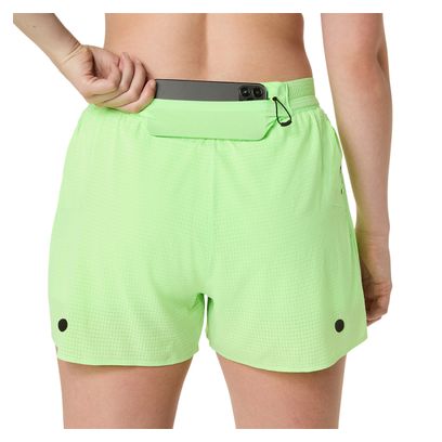 Short Splité Asics Metarun Vert Femme