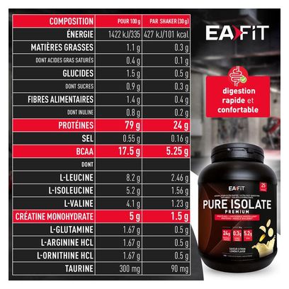 EAFIT Pure Isolate Premium Citron 750g