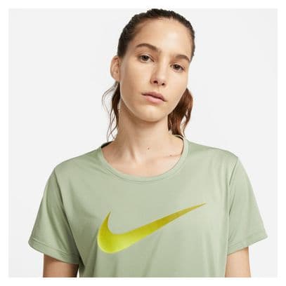 Damen Nike Dri-Fit Swoosh Kurzarmtrikot Grün