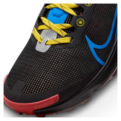 Nike <strong>React Terra Kiger 9 Negro Azul Amarillo Zapatillas Trail Running Mujer</strong>