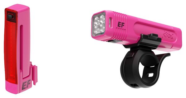 Knog x EF Blinder 900 Front Light & Plus Rear Bike Light Set Pink