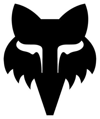 Fox Head Die Cut Stickers 10.2 cm Black