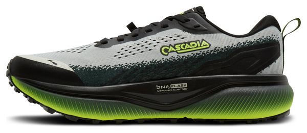 Brooks Cascadia 20 Trail-Laufschuhe, Größe L, Grau/Gelb, Herren