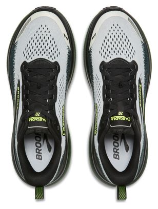 Brooks Cascadia 20 Trail-Laufschuhe, Größe L, Grau/Gelb, Herren
