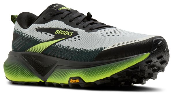 Brooks Cascadia 20 Trail-Laufschuhe, Größe L, Grau/Gelb, Herren