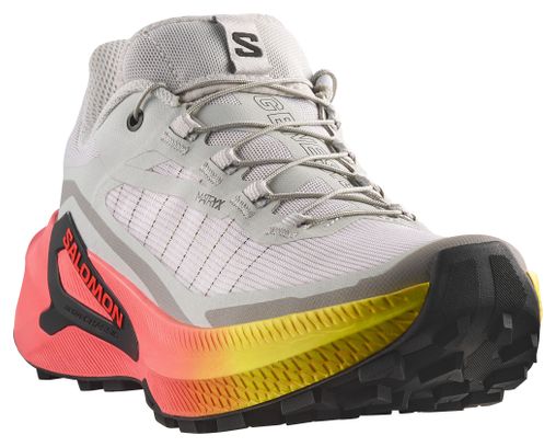Chaussures Trail Salomon Genesis 2 Gris/Rose/Jaune Femme