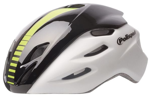 Polisport casque aero road blanc matnoir brillantjaune