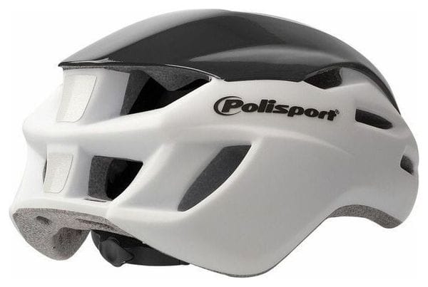 Polisport casque aero road blanc matnoir brillantjaune