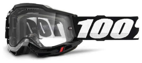 100% Accuri Enduro MTB Maske Schwarz - Klares Visier