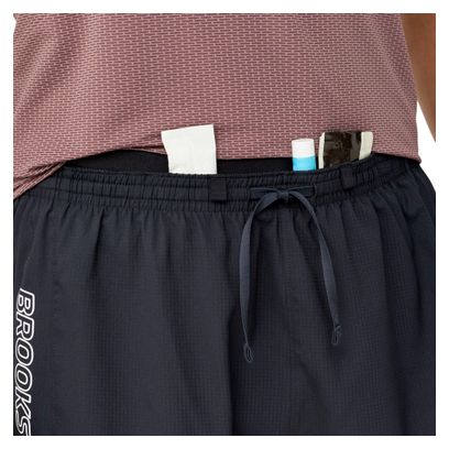 Brooks Cascadia 2-in-1 Shorts, Black, Men's