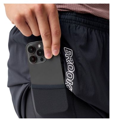 Brooks Cascadia 2-in-1 Shorts, Black, Men's