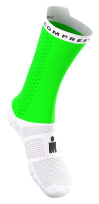 Calzini Compressport Pro Racing V4.0 Bike Ironman 2026 Verde/Bianco