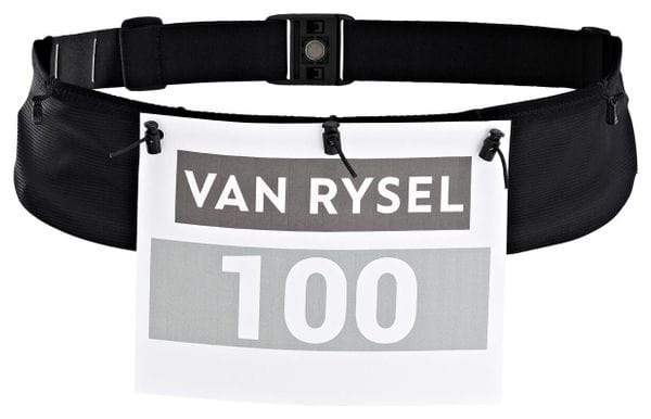 Porte-Dossard Triathlon Van Rysel Boucle Magnétique Noir