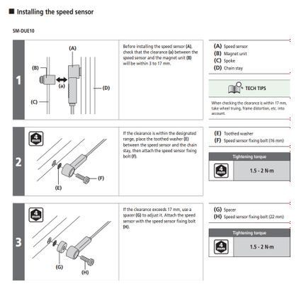 Shimano Steps SM-DUE10 Snelheidssensor