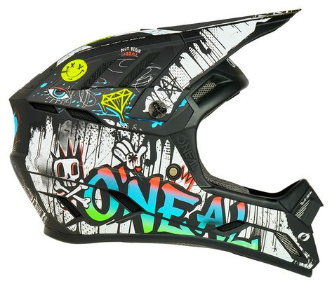 Casco integrale O'Neal Backflip Rancid Nero / Bianco