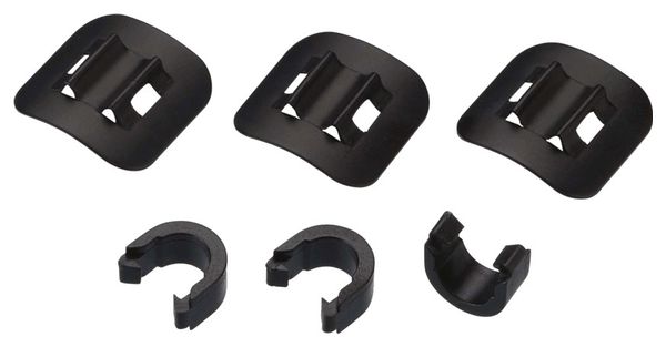BBB Hose Clips Cable + Guide Stickers for Hydraulic Câbles HydroGuide Black 3pcs