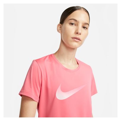 Maglia a maniche corte Nike Dri-Fit Swoosh Donna Rosa