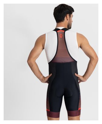 Cuissard Velo Avec Bretelless Rogelli Hero II - Homme - Rouge/Bourgogne/Noir