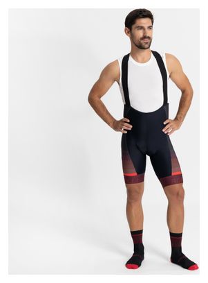 Cuissard Velo Avec Bretelless Rogelli Hero II - Homme - Rouge/Bourgogne/Noir
