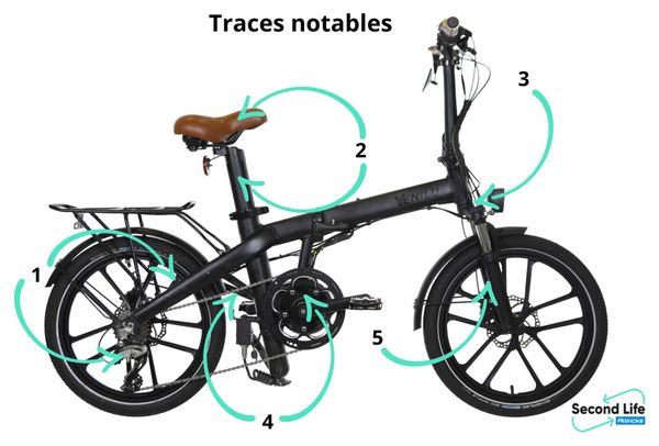Prodotto ricondizionato - Bicicletta pieghevole elettrica Venilu Vida X Black 2021
