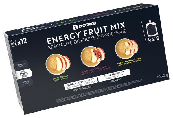 Spécialités de fruits énergétiques Decathlon Nutrition Fruit Mix 12x90g