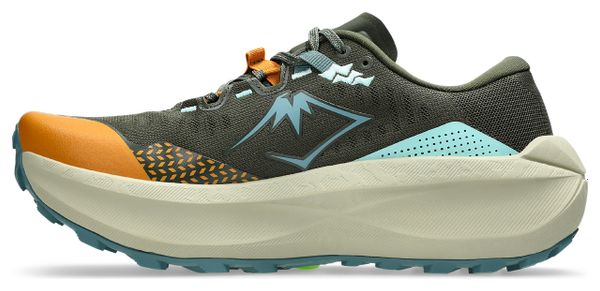 Asics Trabuco Max 5 Trail-Laufschuhe für Herren, Khaki/Blau