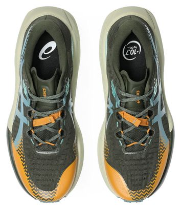 Asics Trabuco Max 5 Trail-Laufschuhe für Herren, Khaki/Blau