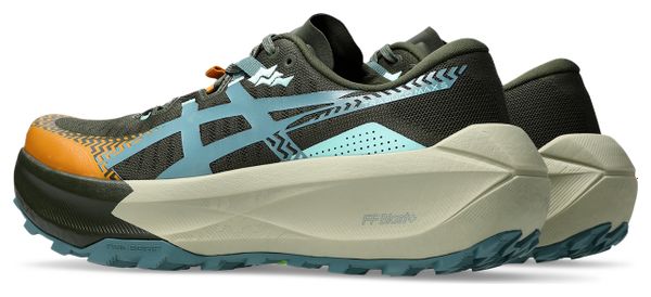 Asics Trabuco Max 5 Trail-Laufschuhe für Herren, Khaki/Blau