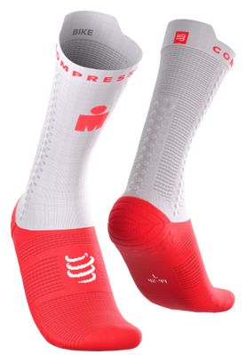 Calzini Compressport Pro Racing V4.0 Bike Ironman 2026 Bianco/Rosso