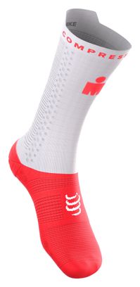 Calzini Compressport Pro Racing V4.0 Bike Ironman 2026 Bianco/Rosso