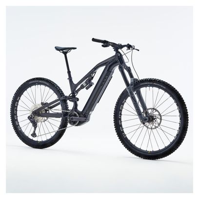 Rockrider E-Expl 700 S Volledig geveerde elektrische MTB Shimano XT Di2 12S 630Wh 29'' Zwart 2024