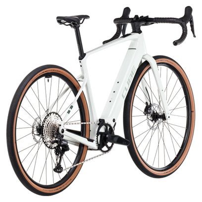 Cube Nuroad Hybrid C:62 Race 400X Electric Gravel Bike Shimano GRX 12S 400 Wh 700 mm Desertstone Grey Green 2024