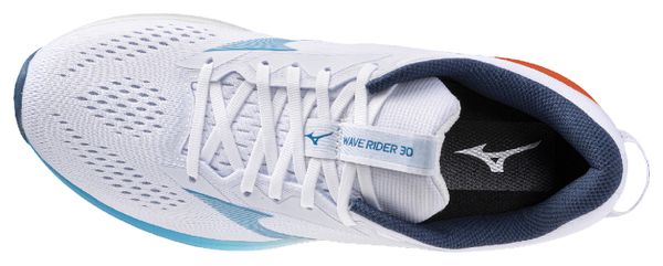 Zapatillas de running Mizuno Wave Rider 30 Blanco/Azul/Naranja para hombre