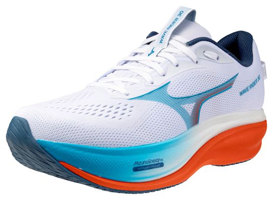 Zapatillas de running Mizuno Wave Rider 30 Blanco/Azul/Naranja para hombre