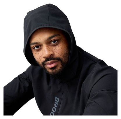 Chaqueta cortavientos Brooks Canopy negra para hombre