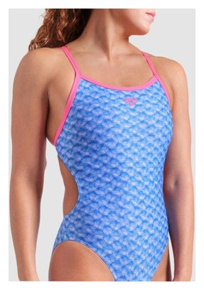 Arena New Monogram Back Challenge Badeanzug Blau/Pink Women