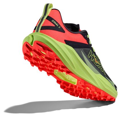 Chaussures Trail Hoka Zinal 3 Noir/Jaune/Rouge Femme