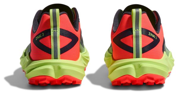 Chaussures Trail Hoka Zinal 3 Noir/Jaune/Rouge Femme