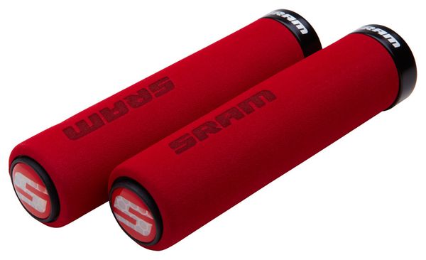 Puños de espuma SRAM Lock-On Rojo / Negro
