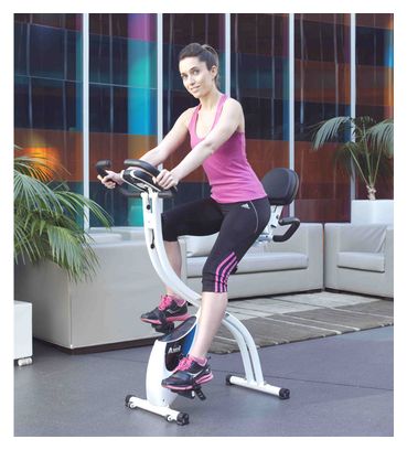 Vélo d'appartement - ION Fitness - cardio pliable - Axel blanc.