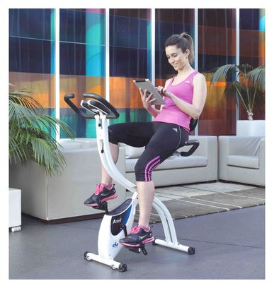 Vélo d'appartement - ION Fitness - cardio pliable - Axel blanc.