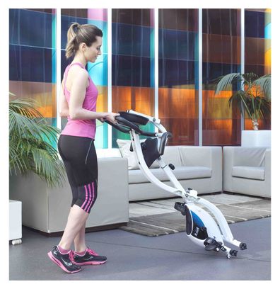 Vélo d'appartement - ION Fitness - cardio pliable - Axel blanc.